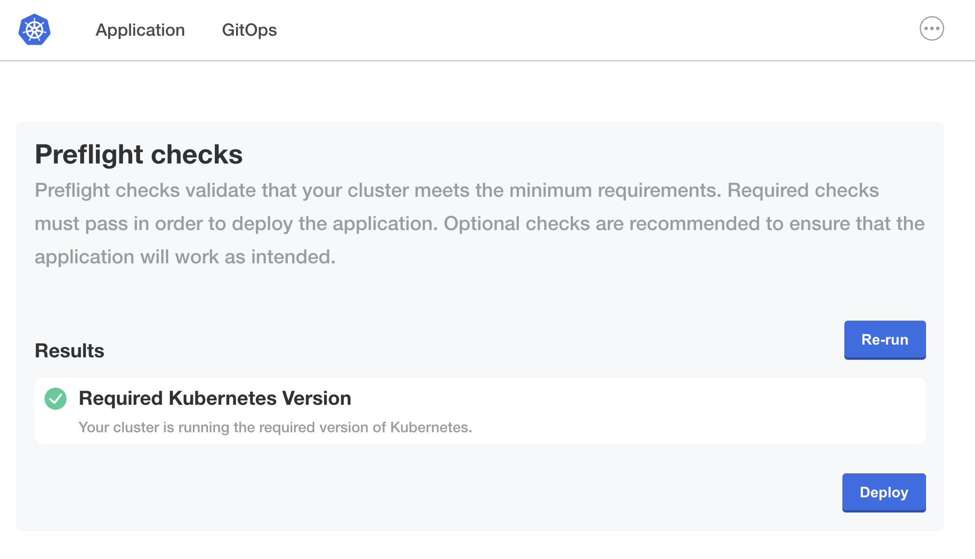 Gitea preflight checks page